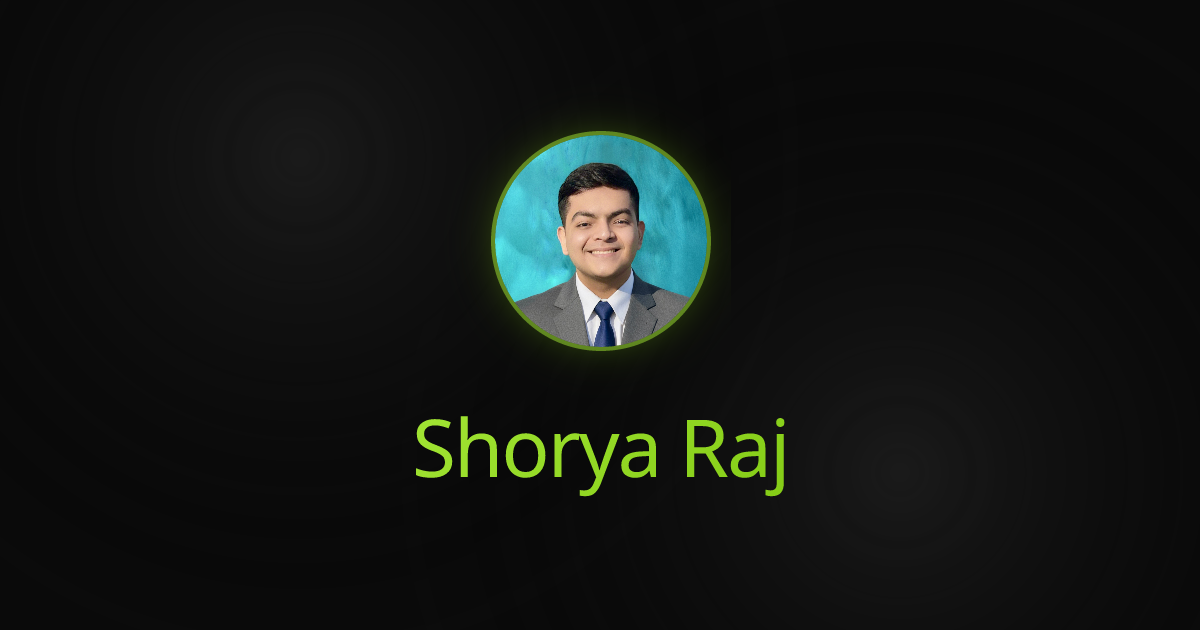 Shorya Raj | Software Engineer